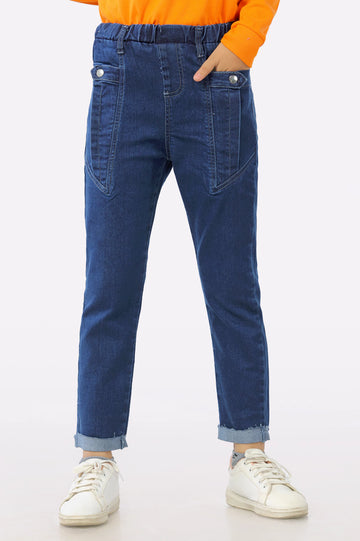 Medium Blue Jeans For Girls