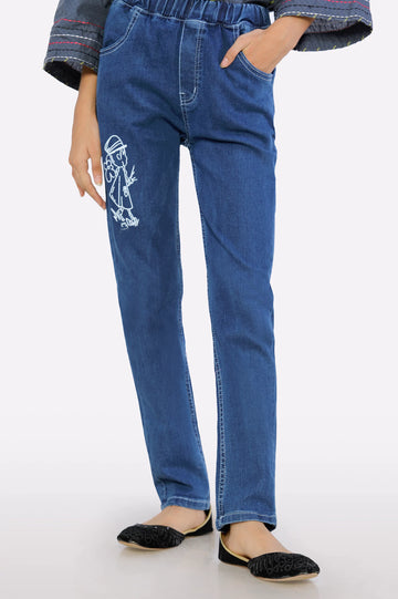 Medium Blue Girls Jeans