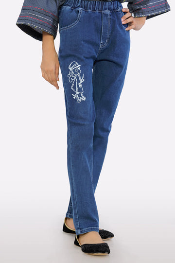 Medium Blue Girls Jeans