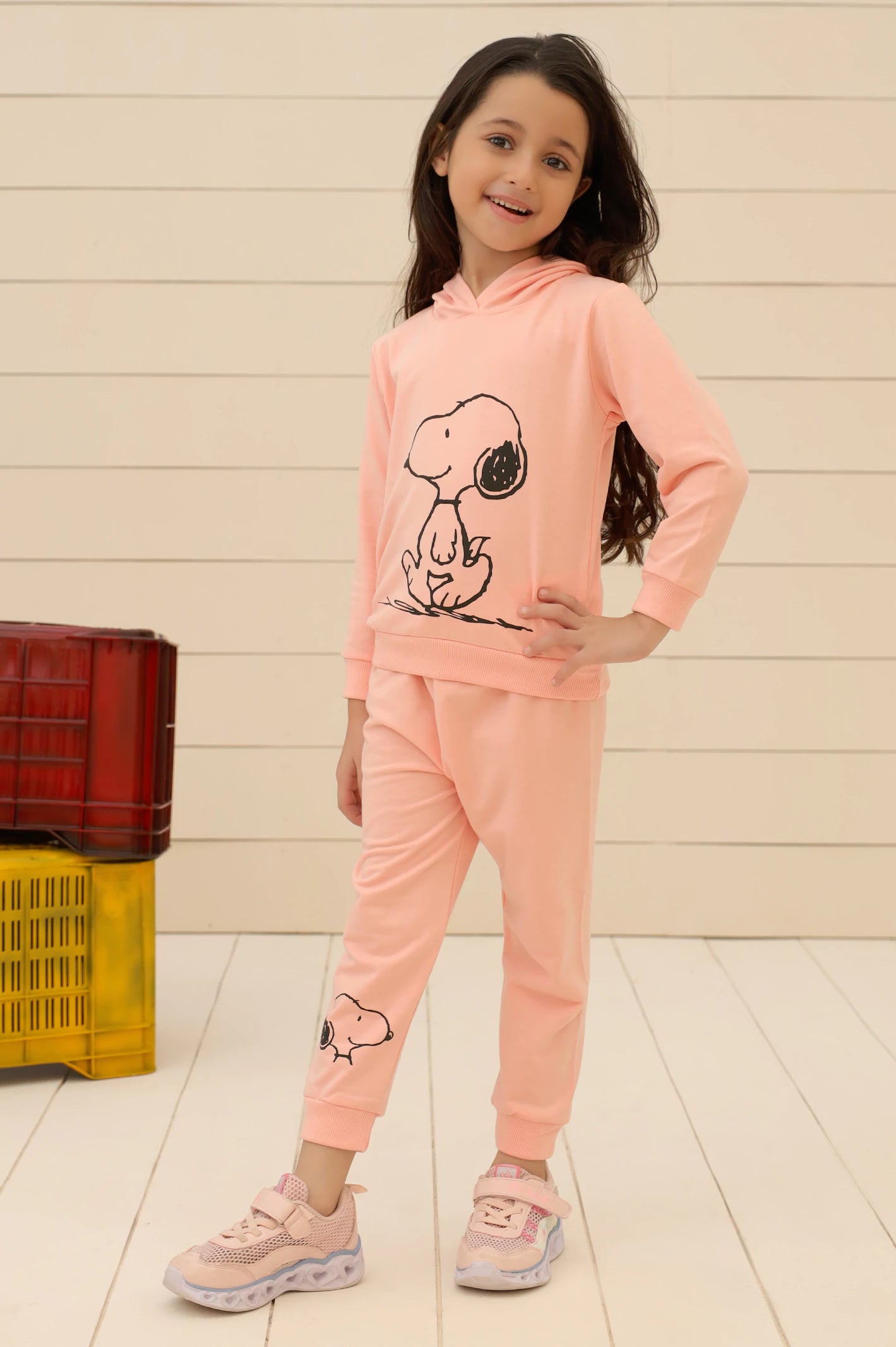 Pink Girls Hoodie with Trouser From Diners