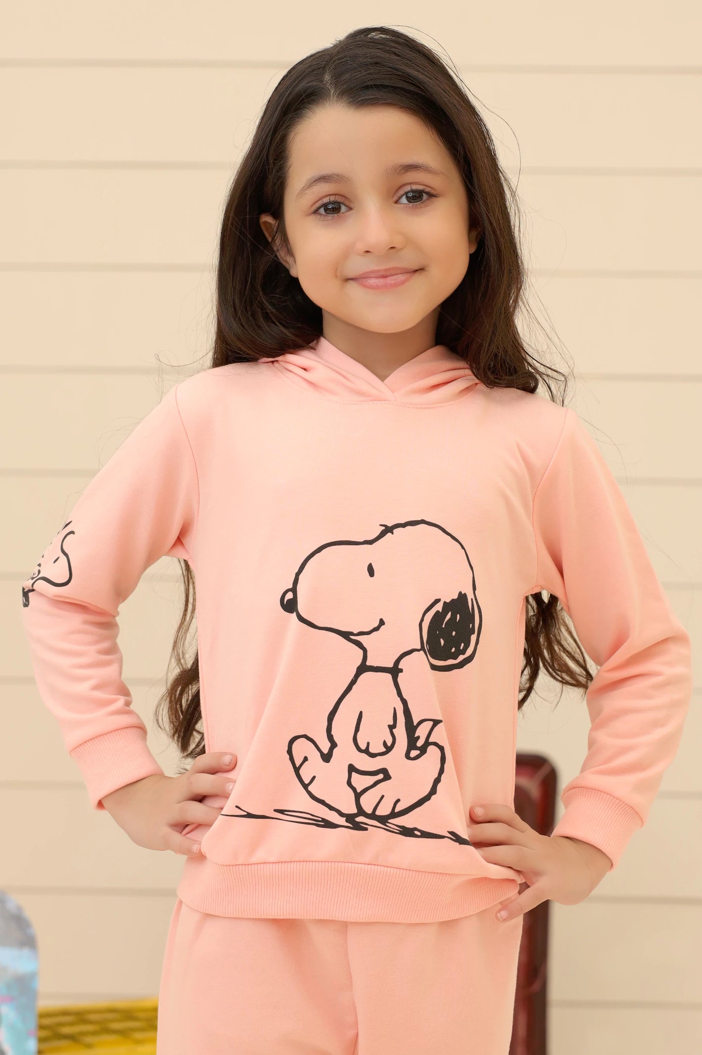 Pink Girls Hoodie with Trouser From Diners