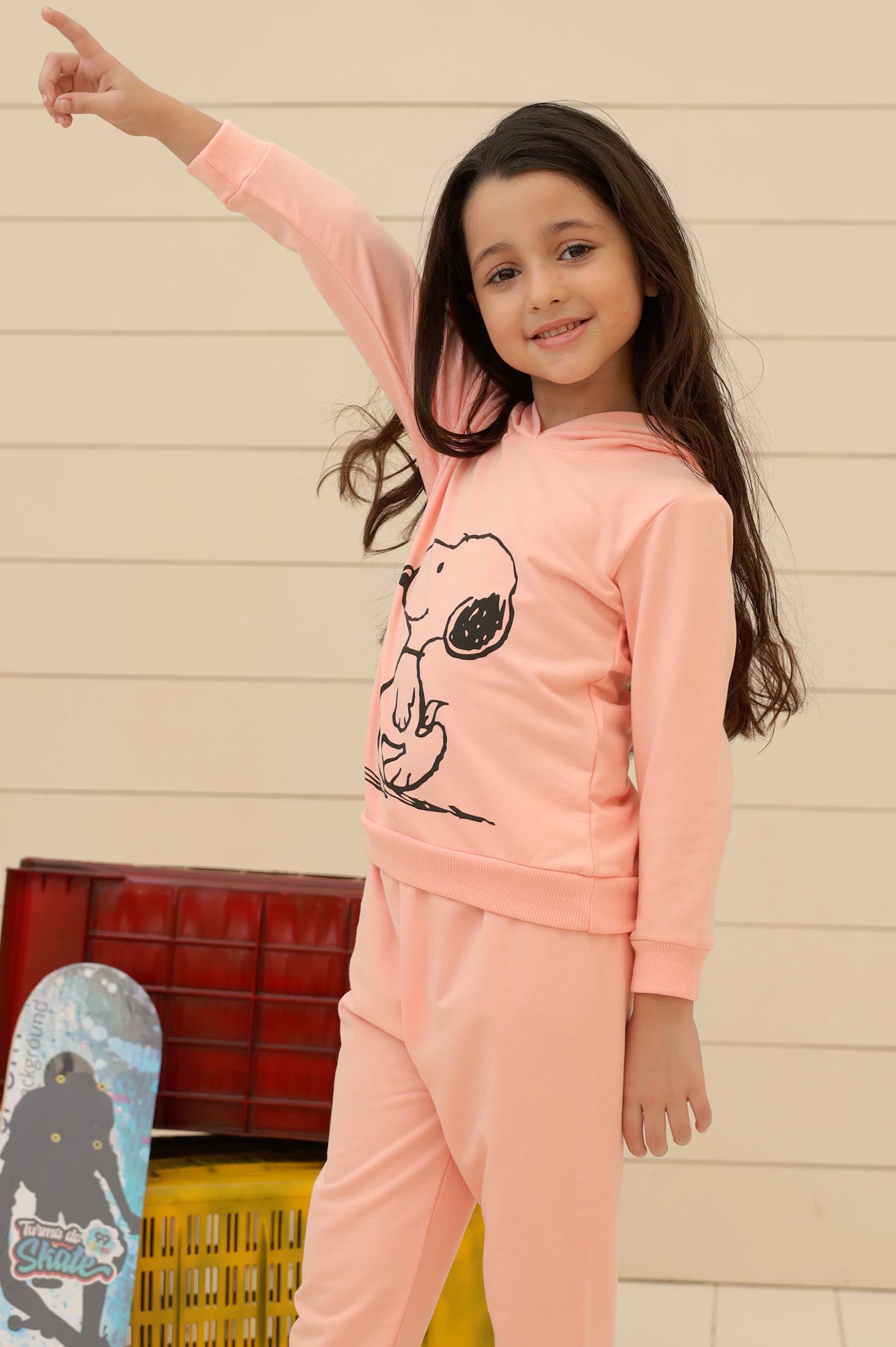 Pink Girls Hoodie with Trouser From Diners