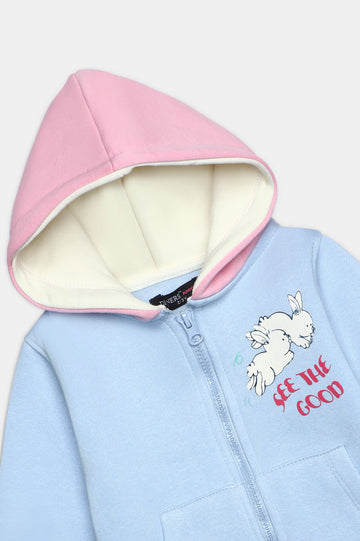 Graphic Printed Girls Hoodie