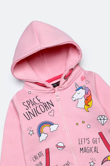 Unicorn Graphic Girls Hoodie