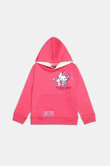 Graphic Printed Girls Hoodie