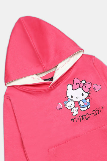 Graphic Printed Girls Hoodie