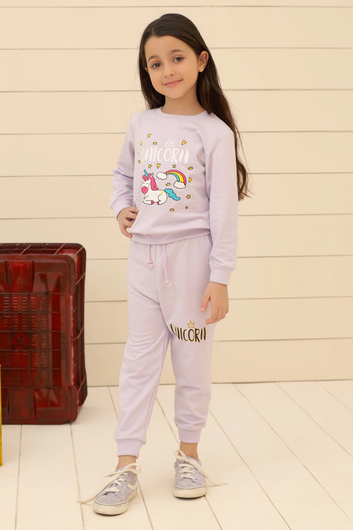 Light Purple Girls Sweatshirt with Trouser From Diners