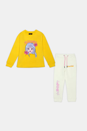 Graphic Girls Sweatshirt With Trouser