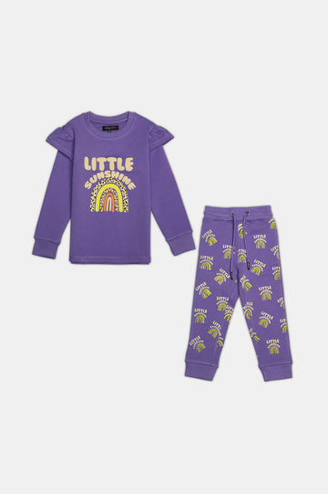 Graphic Printed Girls Co-ord Set