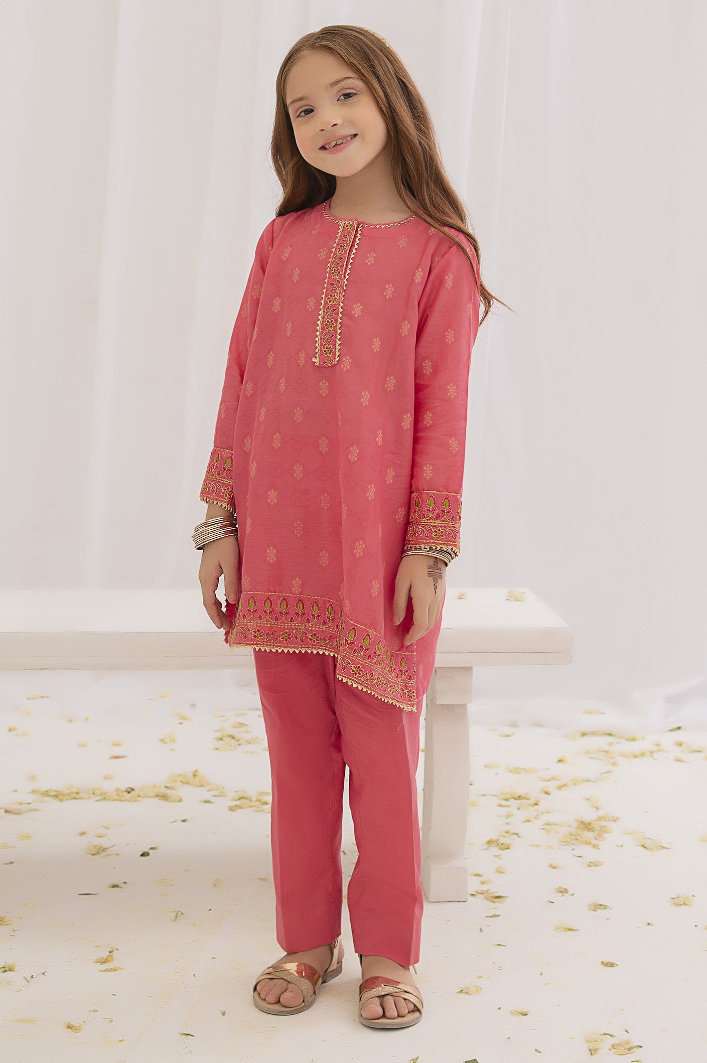 Pink Girls Kurti From Diners