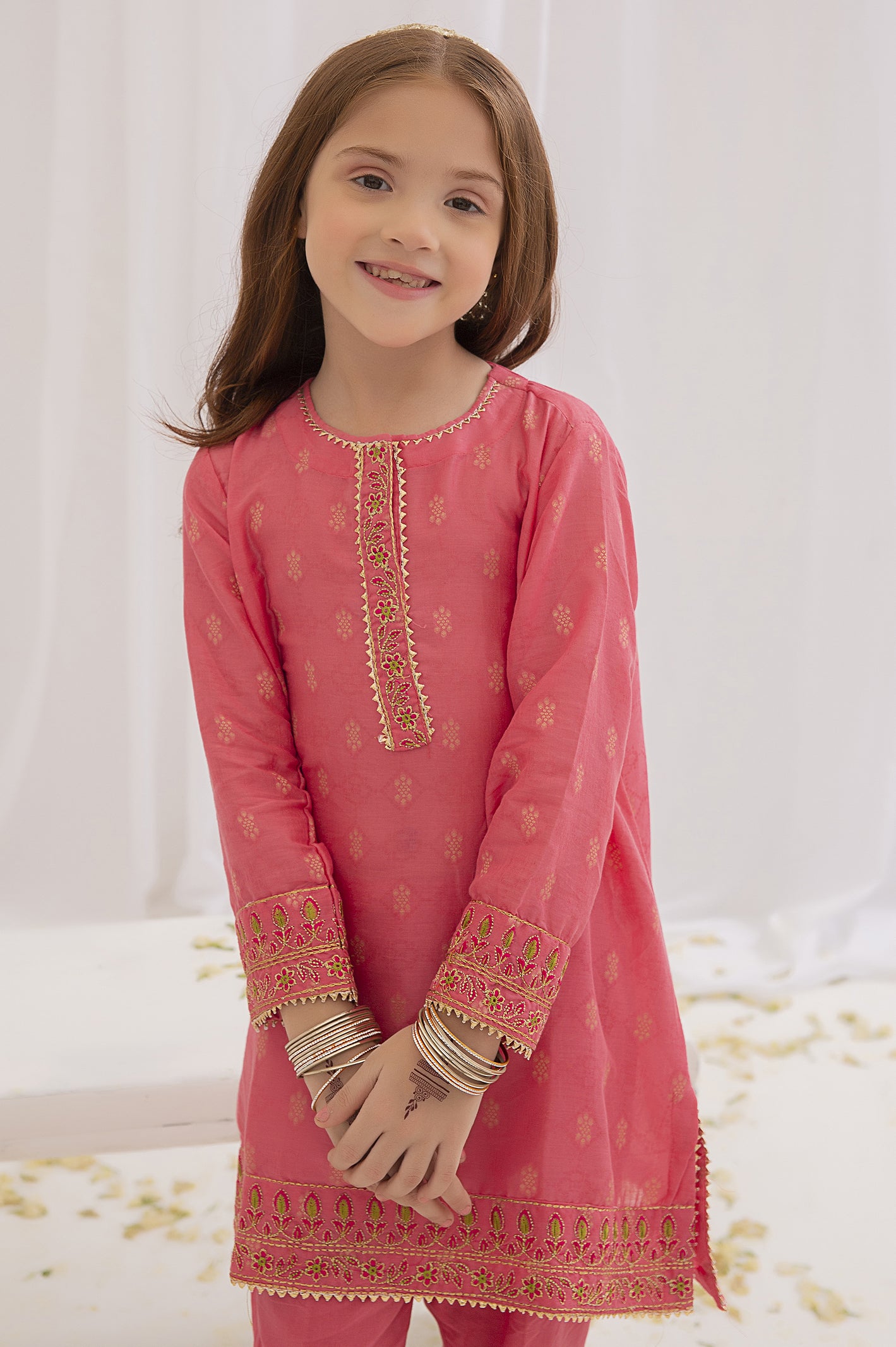 Pink Girls Kurti From Diners