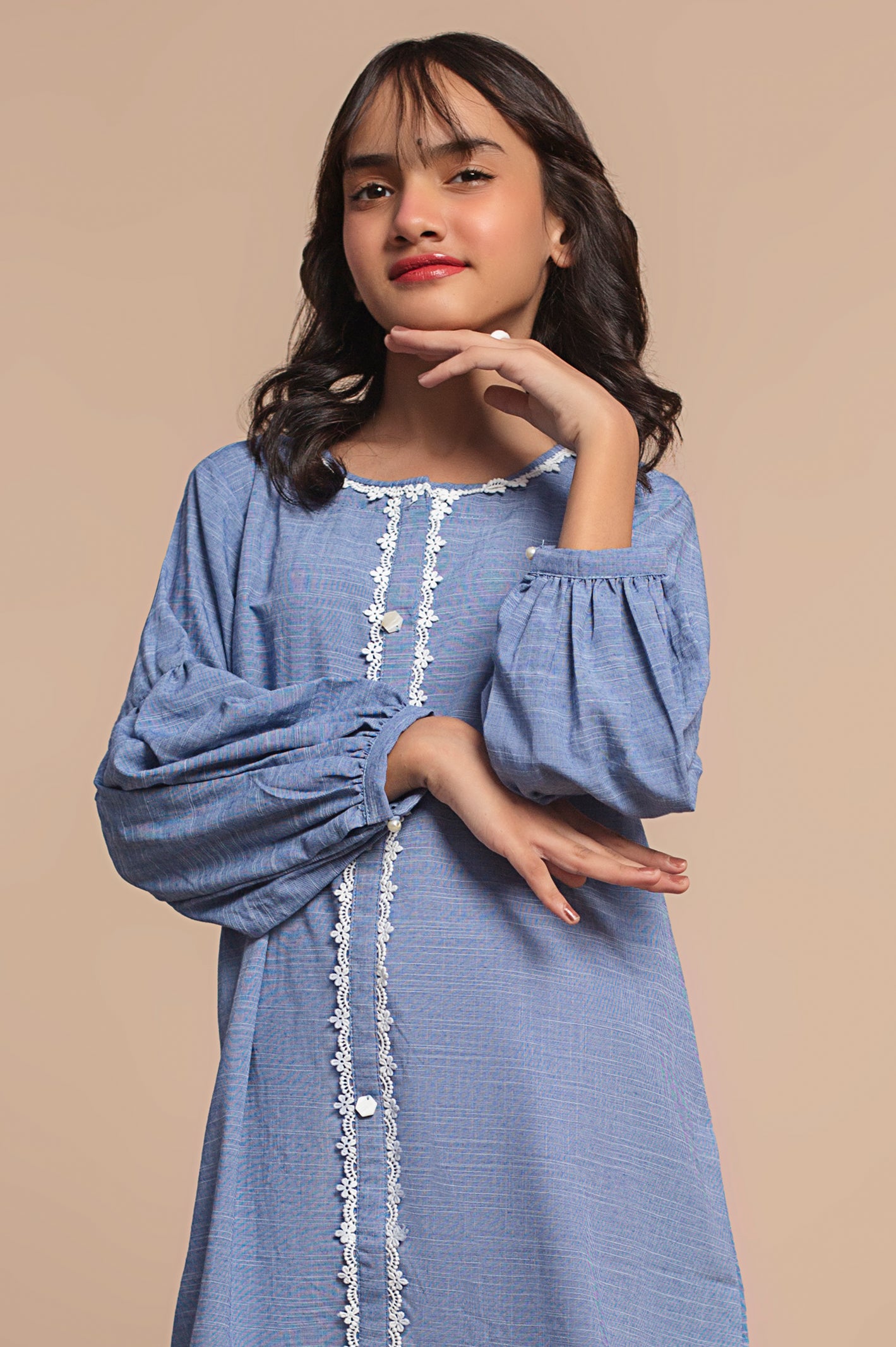Blue Girls Kurti From Diners