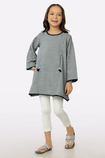 Navy Chambray Girls Kurti From Sohaye By Diners