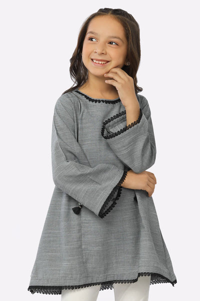 Navy Chambray Girls Kurti From Sohaye By Diners