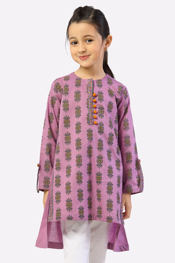 Light Purple Block Printed Kurti