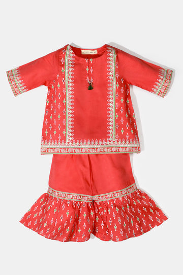 Croal Block Printed Infant 2PC
