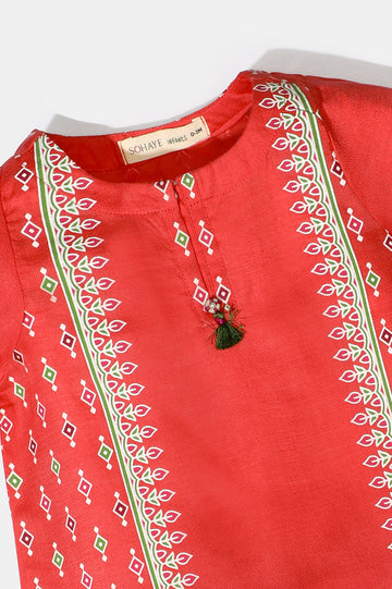 Croal Block Printed Infant 2PC