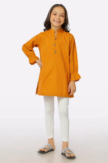 Mustard Dobby Girls Kurti