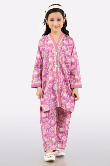 Pink Printed Girls 2PC
