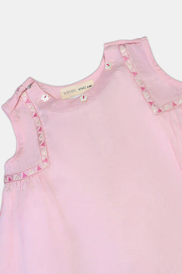Light Pink Embroidered Infant 2PC