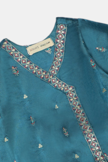 Blue Embroidered Infant 2PC
