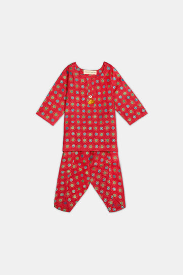 Pink Printed Infant 2PC