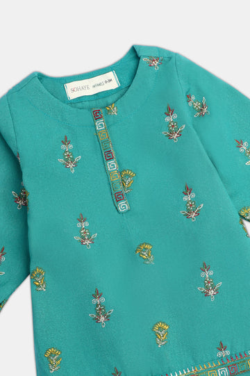 Green Infant Embroidered 2PC