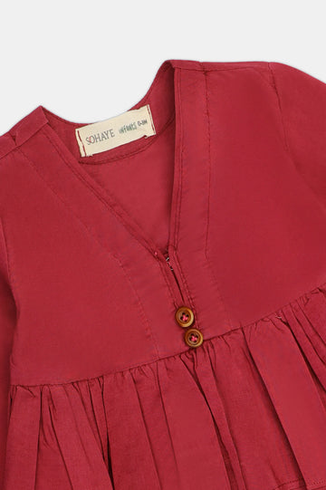 Maroon Stylised Infant 2PC