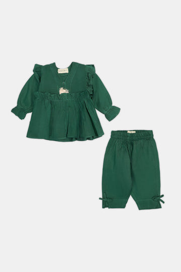 Dark Green Stylised Infant 2PC