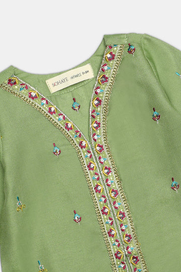 Light Green Embroidered Infant 2PC