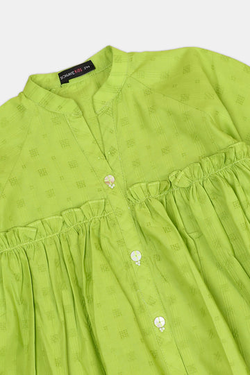 Parrot Green Stylised Girls 2PC