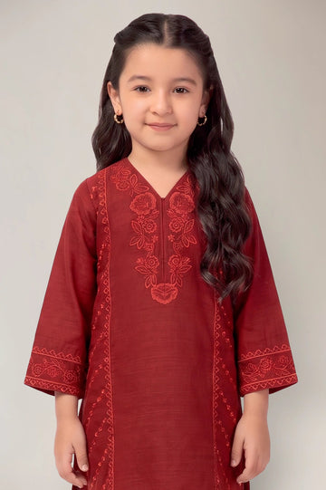 Dyed Embroidered Girls 2PC