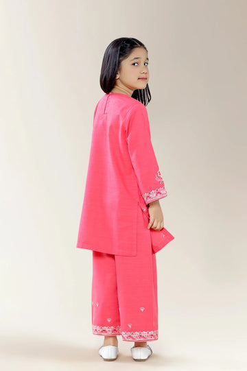 Embroidered Khaddar Coral Girls 2PC