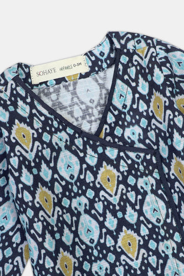 Printed Khaddar-Blue Infant 2PC