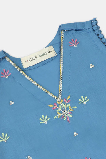 Embroidered Blue Infant 2PC