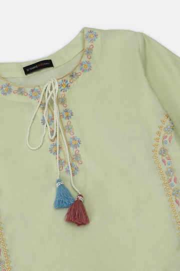 Dyed Embroidered Girls 2PC