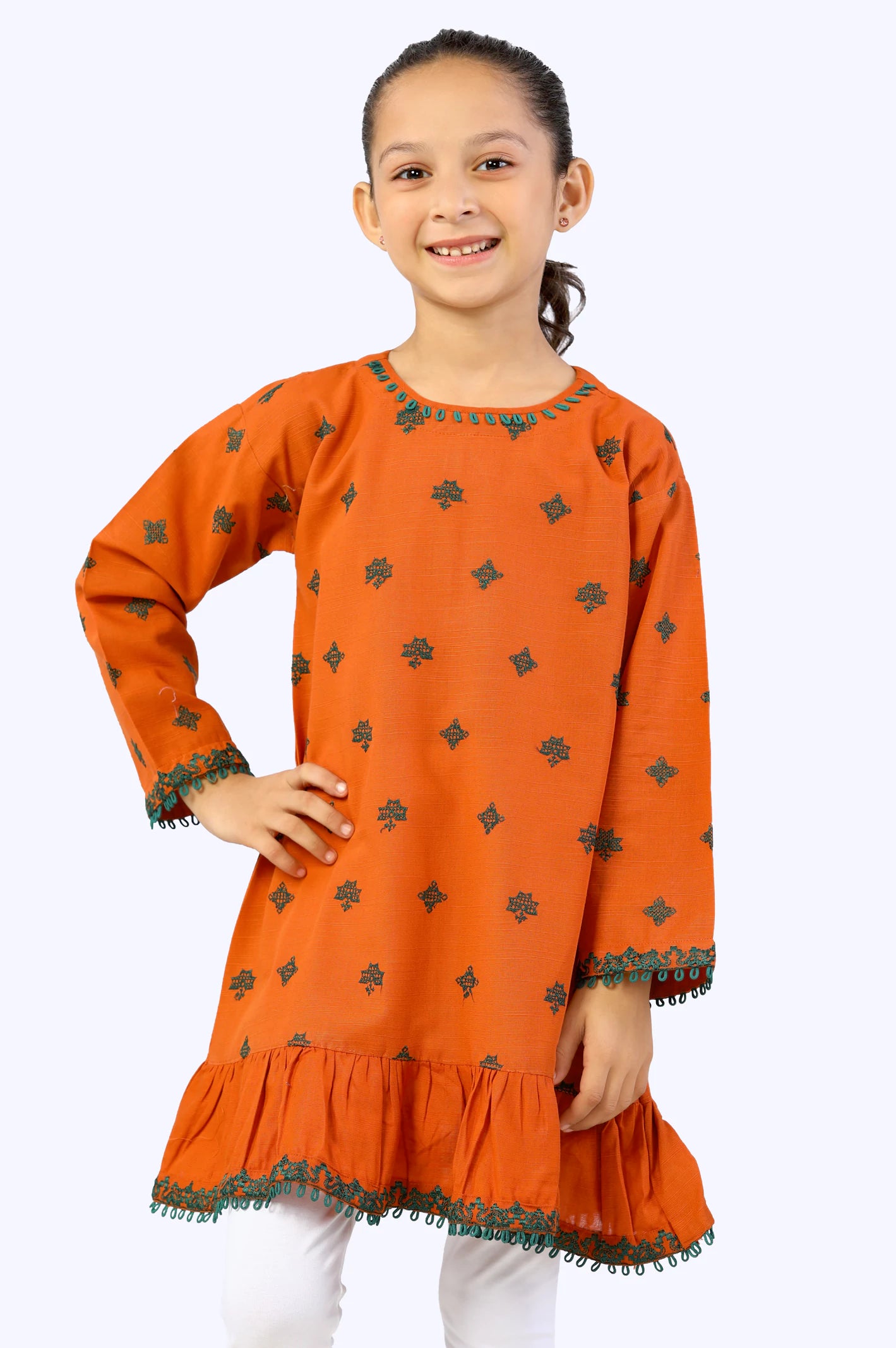 Khaddar Embroidered Girls Kurti From Diners