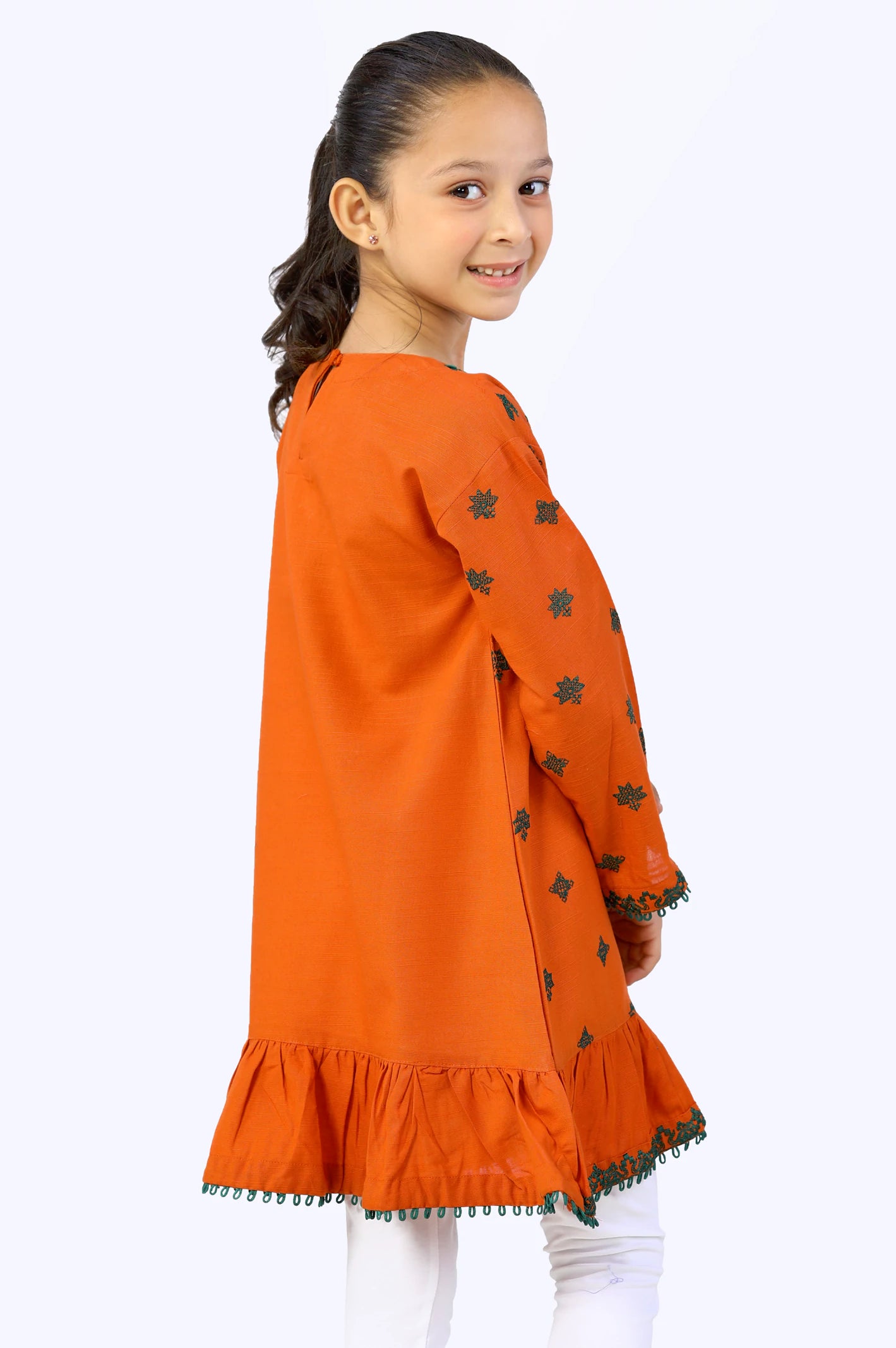 Khaddar Embroidered Girls Kurti From Diners