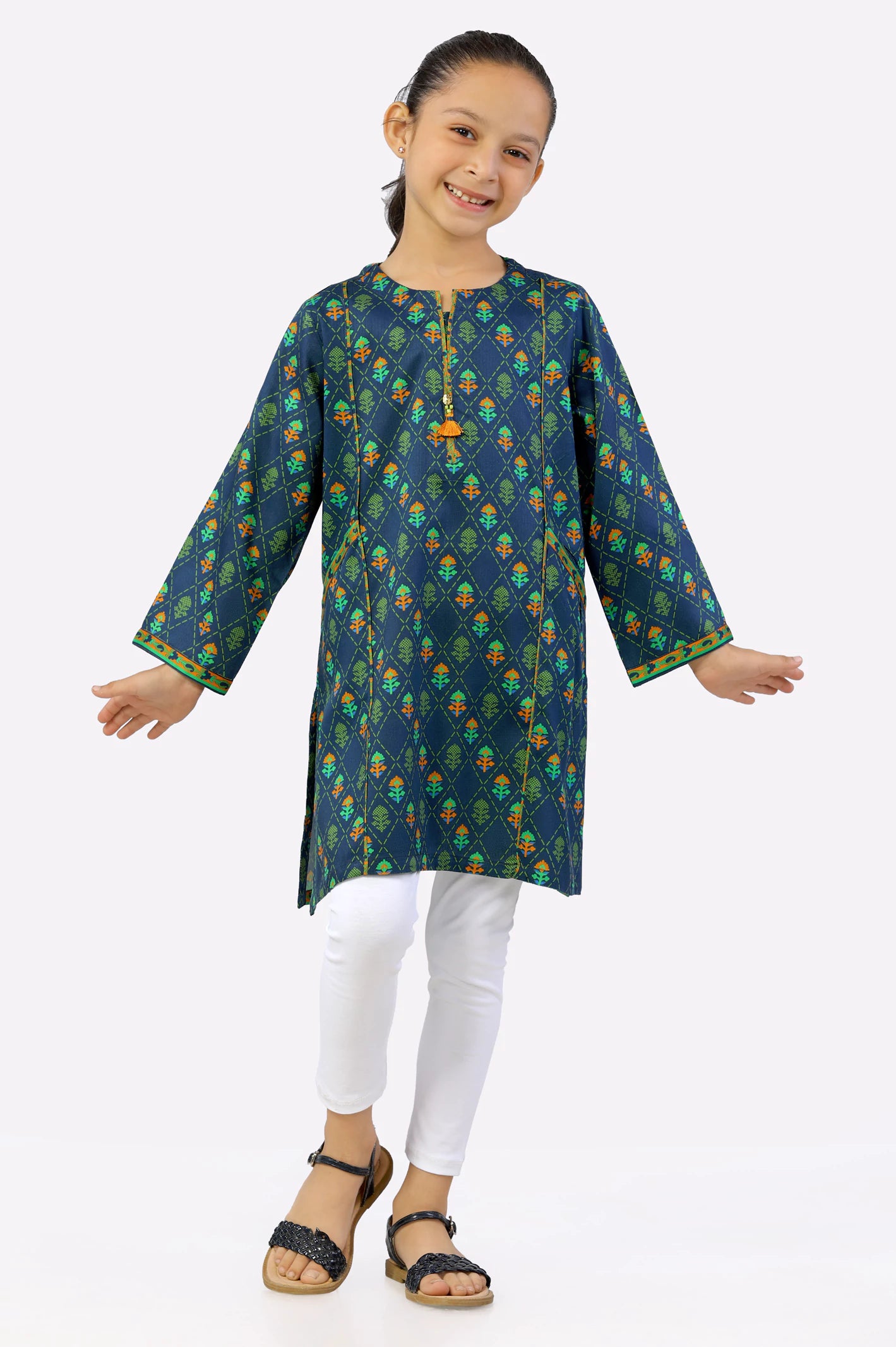 Cottel Viscose Printed Girls Kurti From Diners