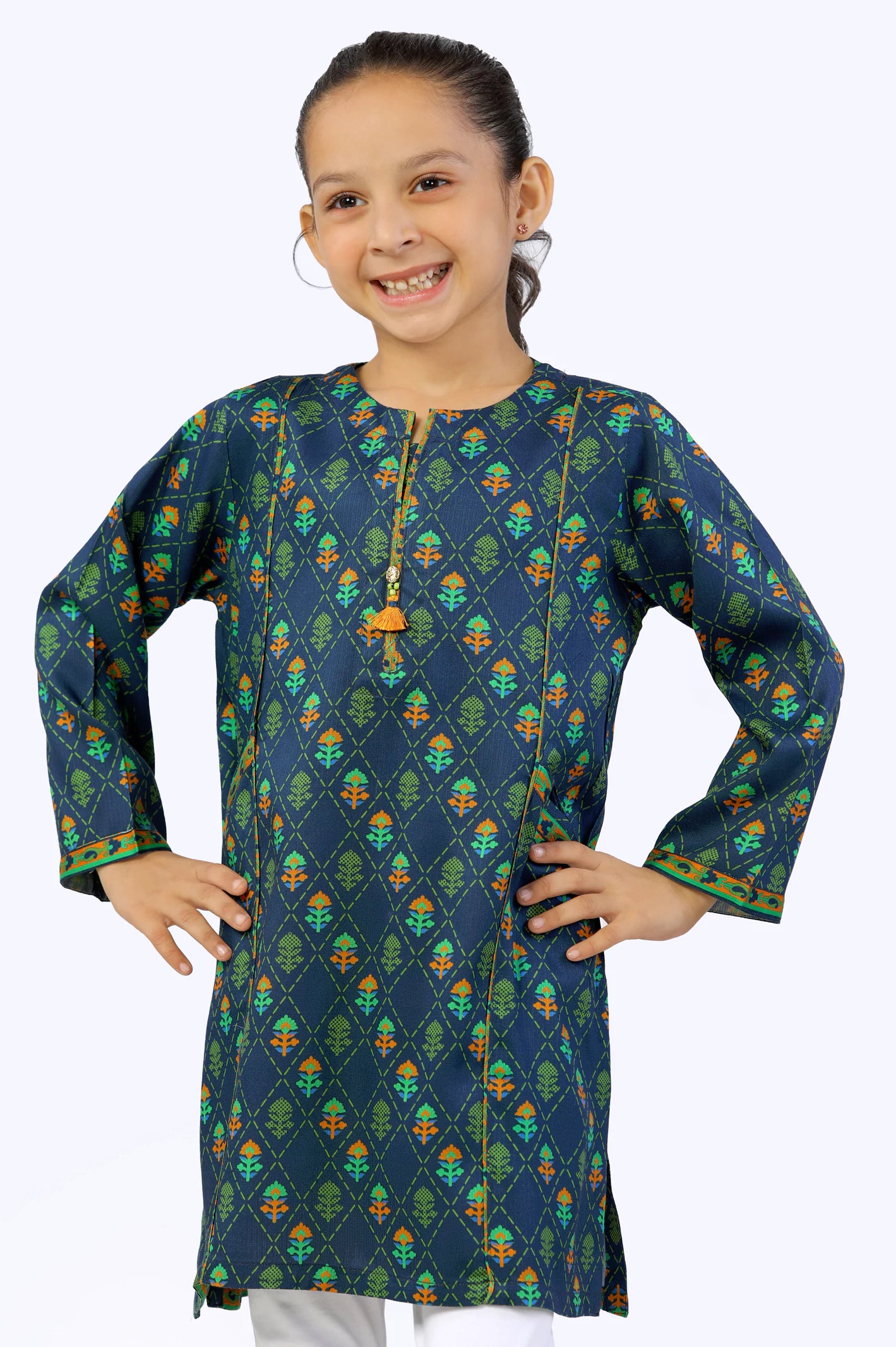 Cottel Viscose Printed Girls Kurti From Diners