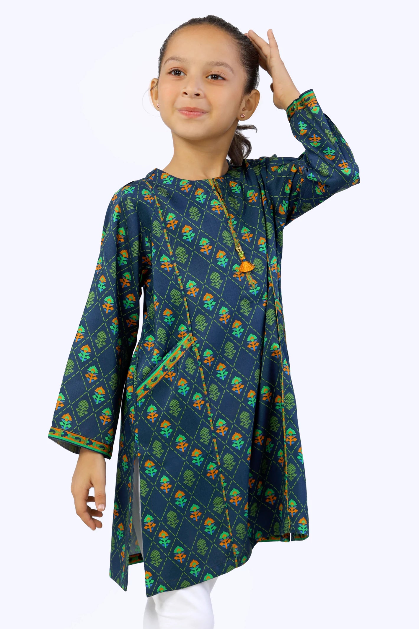 Cottel Viscose Printed Girls Kurti From Diners