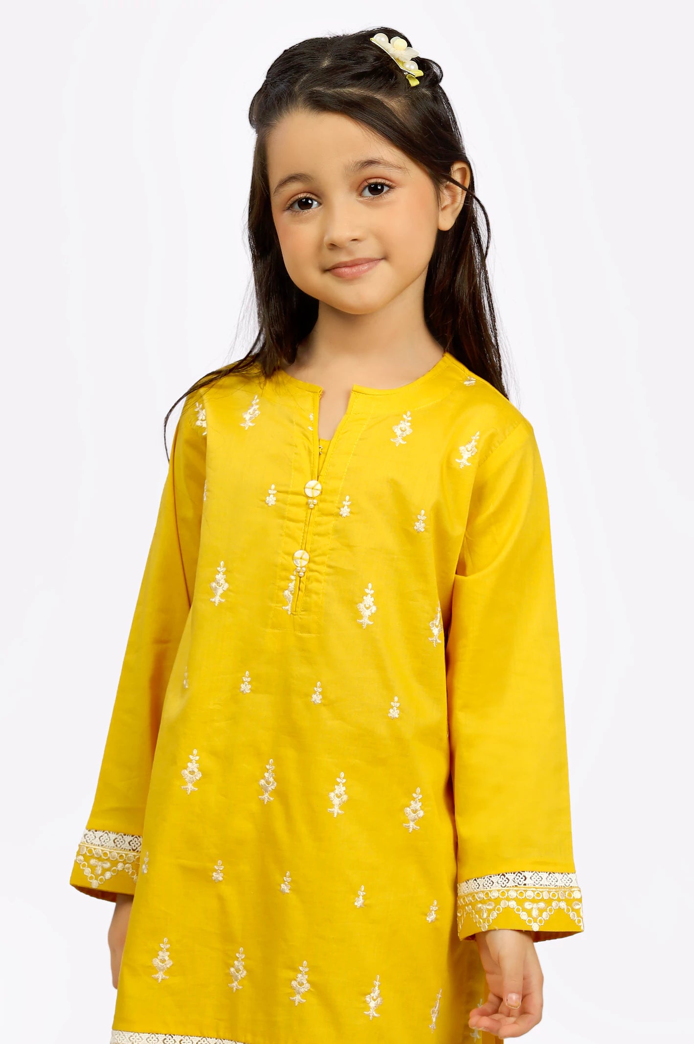 Cambric Embroidered Girls 2PC Suit From Diners