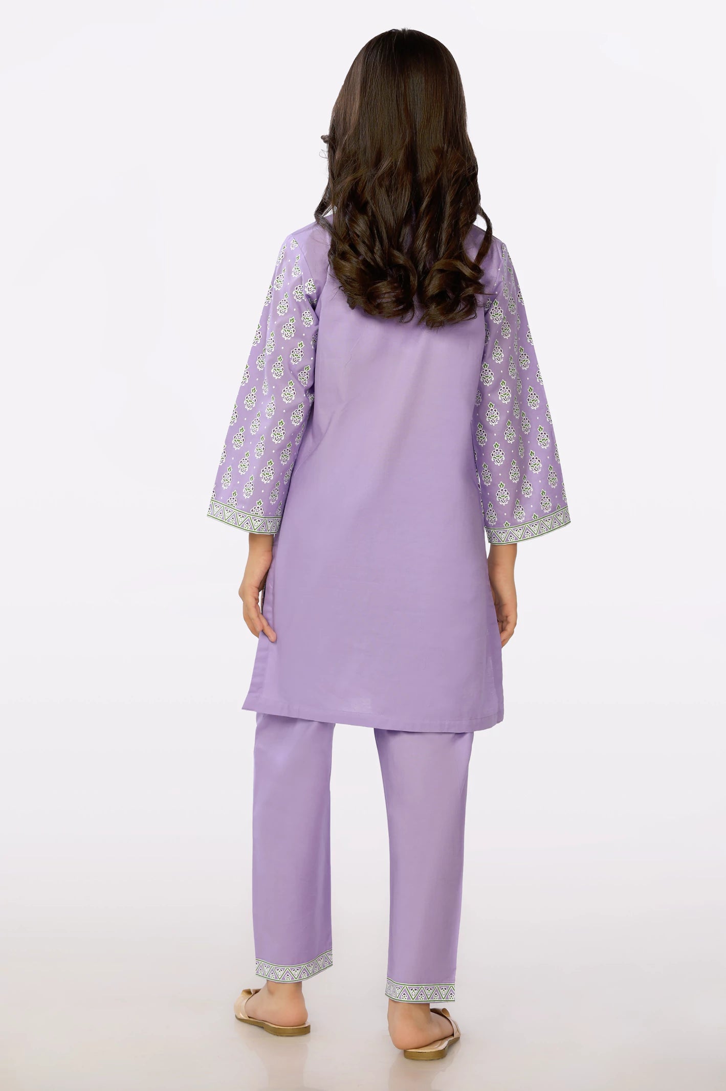 Purple Cambric Girls 2PC Suit From Diners