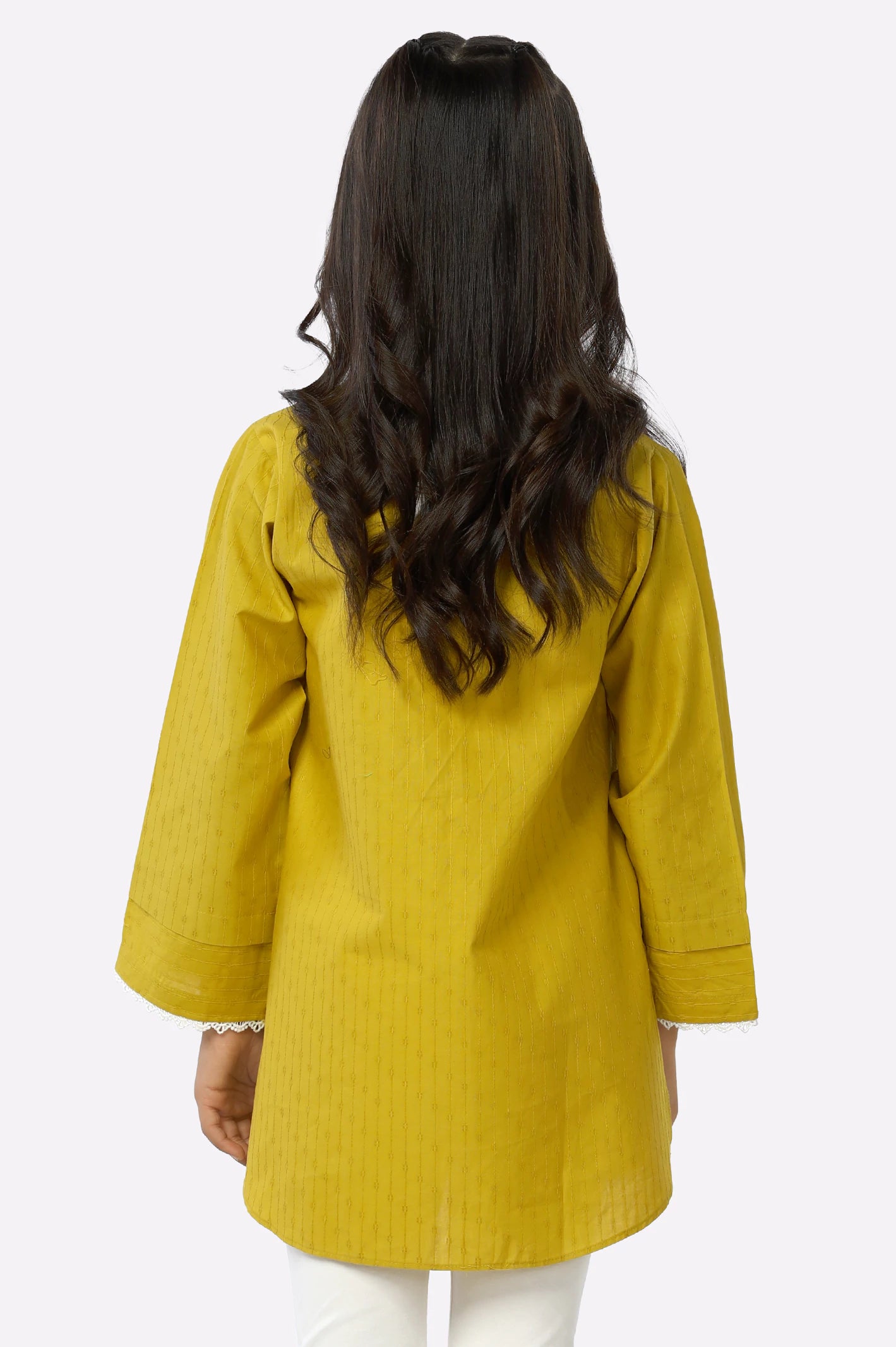 Mustard Dobby Girls Kurti From Diners