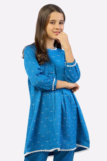 Blue Stylised Girls 2PC Suit