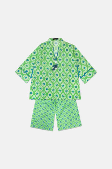 Printed Green Girls 2PC