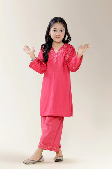 Embroidered Red Girls 2PC