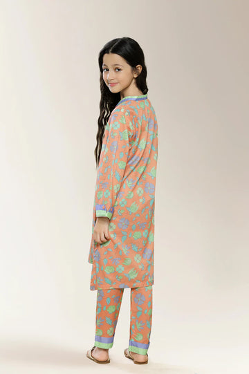 Printed Peach Girls 2PC