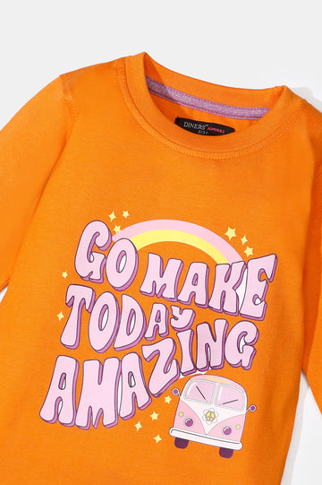 Graphic Print Girls Sweatshirt