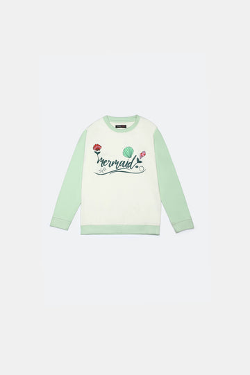 Mermaid Graphic Girls Sweatshirt
